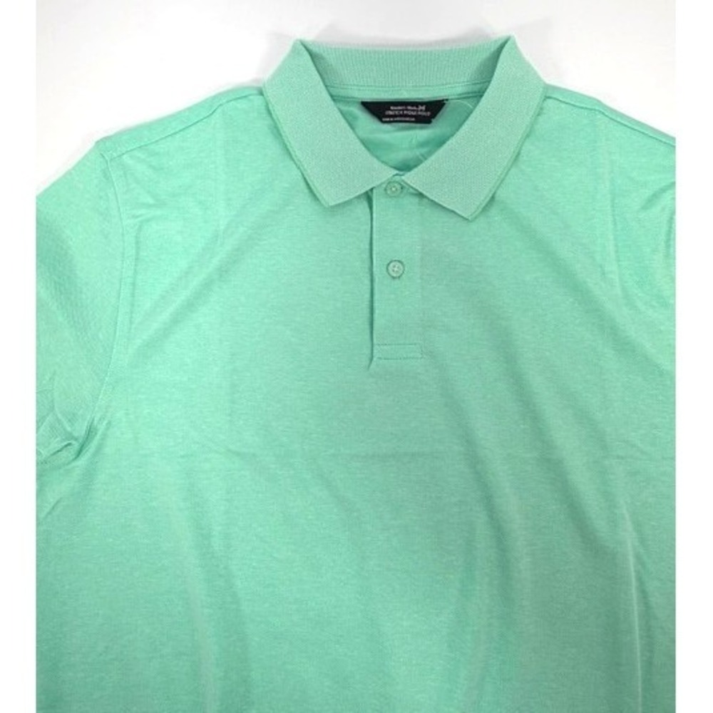 Member's Mark Mens XXLarge Mint Green Stretch Pique Polo Shirt Short Sleeve Golf